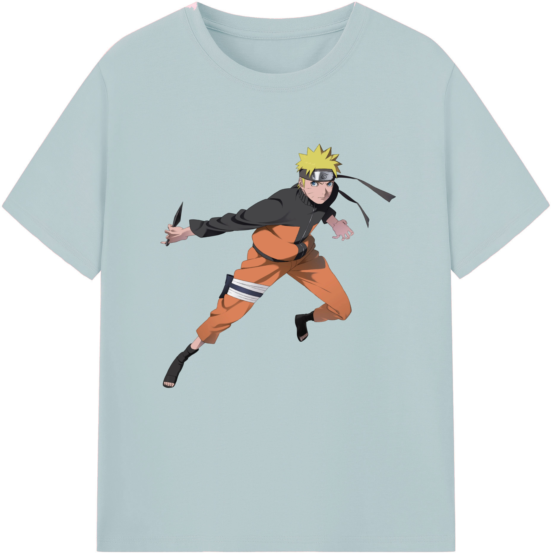 （画像用） NARUTO -ナルト- うずまき ナルト Uzumaki Naruto 綿100％半袖Tシャツ（フロントプリント）